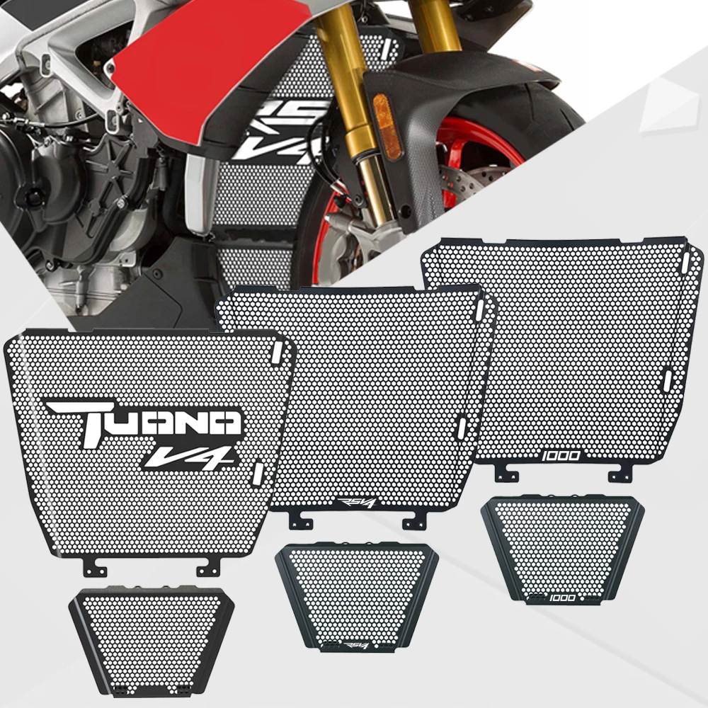 

Motorcycle CNC Radiator Grille Guard Oil Cooler Guard Cover Protection For Aprilia RSV4 1000 APRC RF Tuono V4 1100 RR Factory
