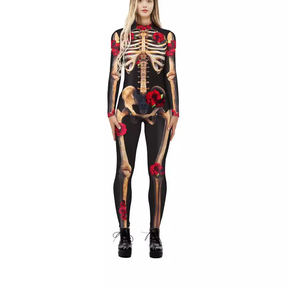 

Adult Women Jumpsuit Steampunk Armor Printed Cosplay Bodysuits Costumes Halloween Carnival Party Zentai Outfit