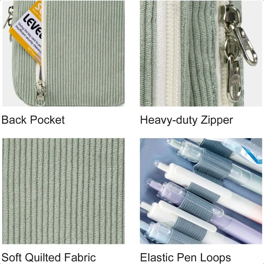 Estuche para lápices LEDAOU, bonito estuche para lápices con cremallera, estuche para lápices de gran capacidad, organizador de imágenes escolares para niñas y niños