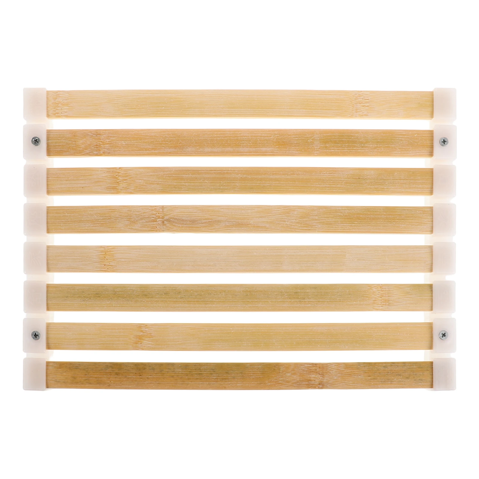 

Sauna Bath Cushion Bamboo Slats Non Slip Beige Spa Mat Floor Rack Drying Waterproof Shower Seat Tatami Steam Kitchen Support