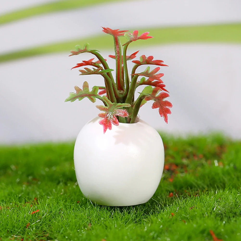 

8Pcs Miniature Potted Succulent Bonsai Plants Bright Colorful Natural Touch Mini House Ornament Garden Landscape Supplies