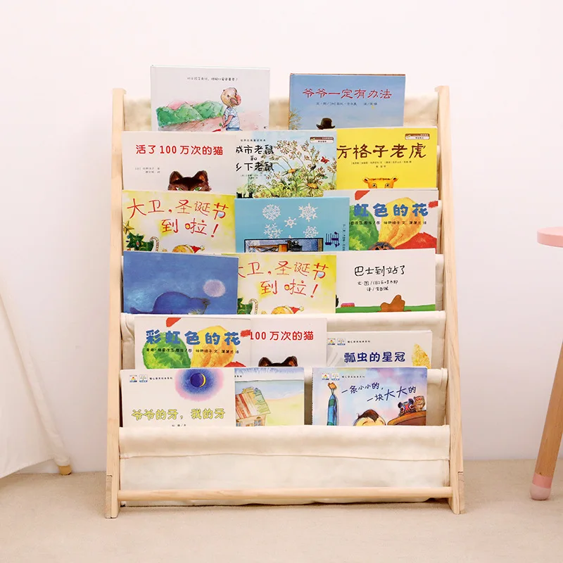 Bookshelf Kids Single-Sided  Birch Plywood Wooden Library Bookcase  bookshelf for classroom