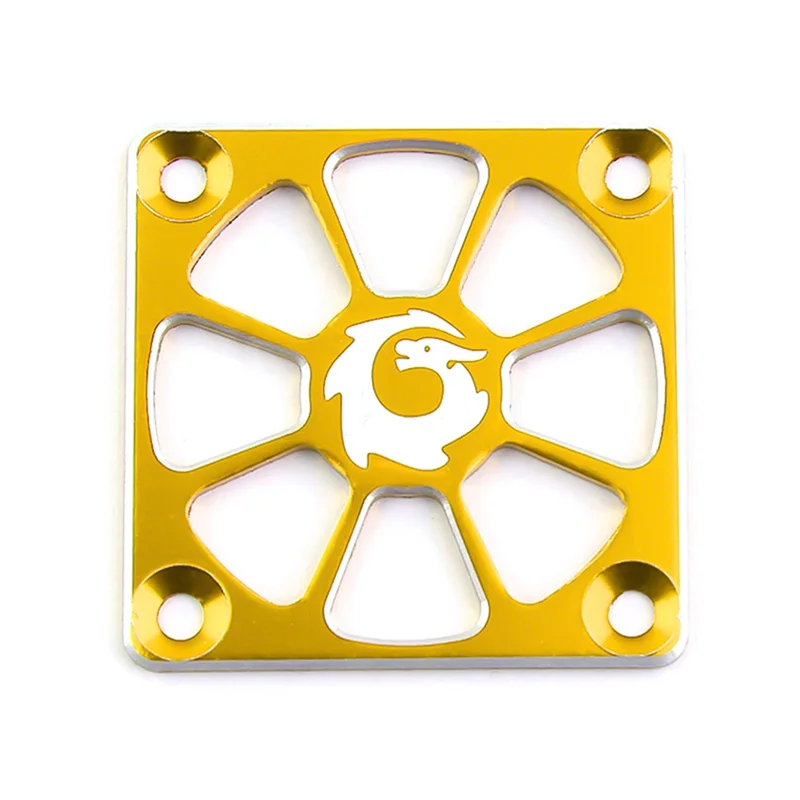 Aluminum Alloy Cooling Fan Cover 40X40Mm for RC Motor ESC Electric Regulating Fan Protection Cover,Yellow