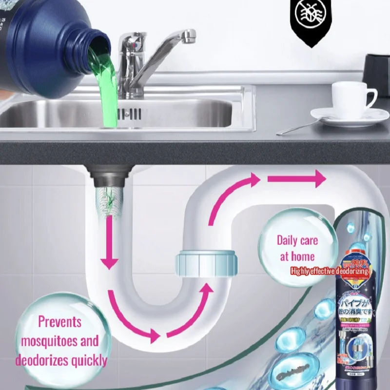 Powerful Drain Unclogger Kitchen Pipe Dredging Agent Dredge Deodorant Toilet Sink Drain Cleaner Sewer Fast Cleaning Tools