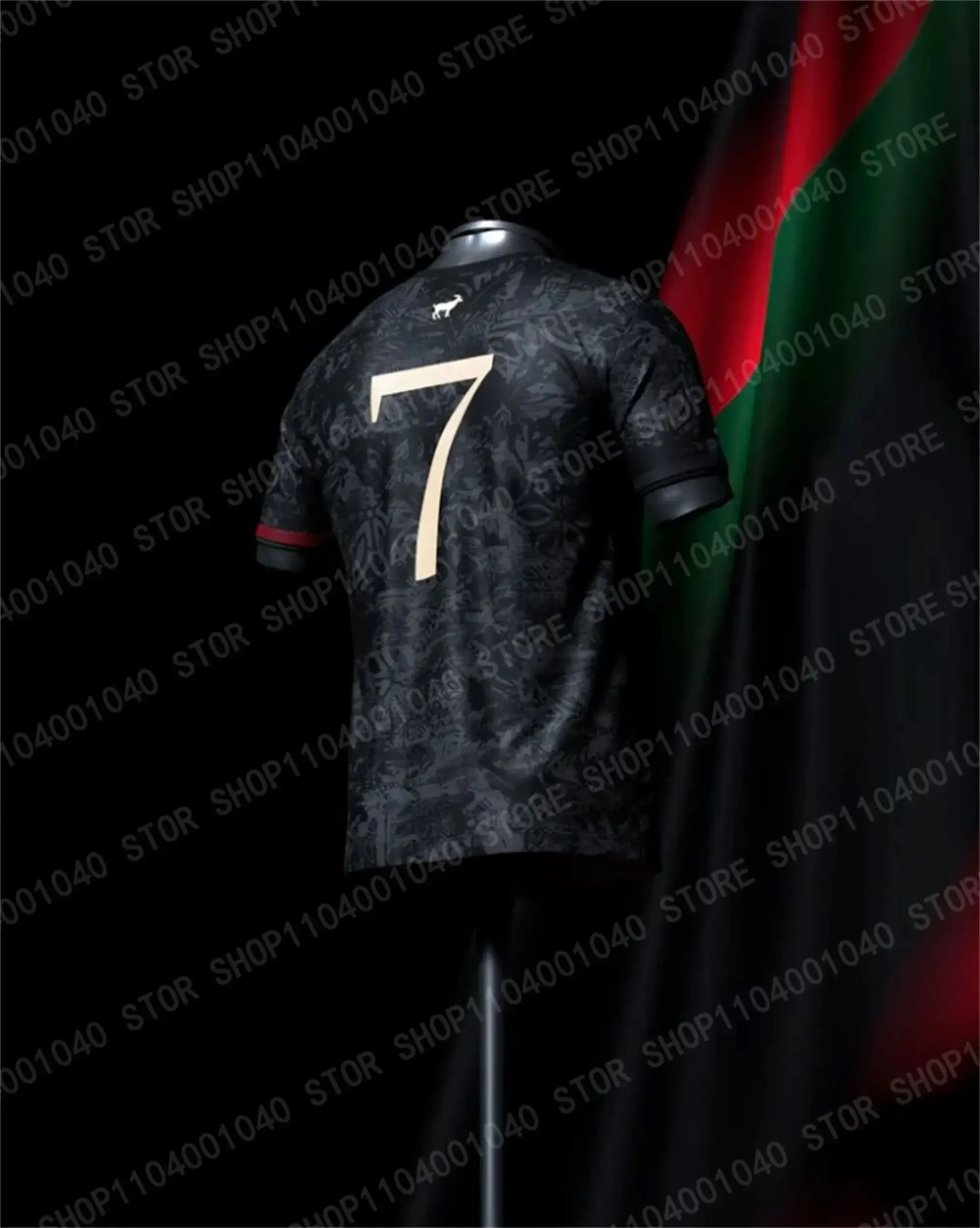 Ronaldo Special Edition Fußballtrikot Herren Sommersport Fußballtraining T-Shirt Schnelltrocknende Top-Kleidung Nr. 7. Portugal