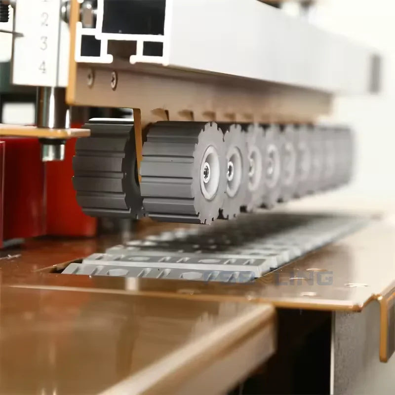 Small Portable PVC Melamine Wood Automatic Straightening Edge Banding Machine
