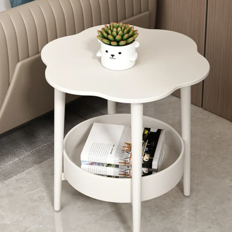 

Table Storage Sofa Side Cabinet Cream Style Table Living Room Mobile Bedside Table Internet Celebrity Small Coffee Table