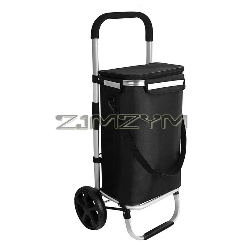 50KG Load Bearing Shopping Cart Waterproof Wear-resistant Luggage Cart Folding Large Capacity Grocery Cart With Anti-slip Pad