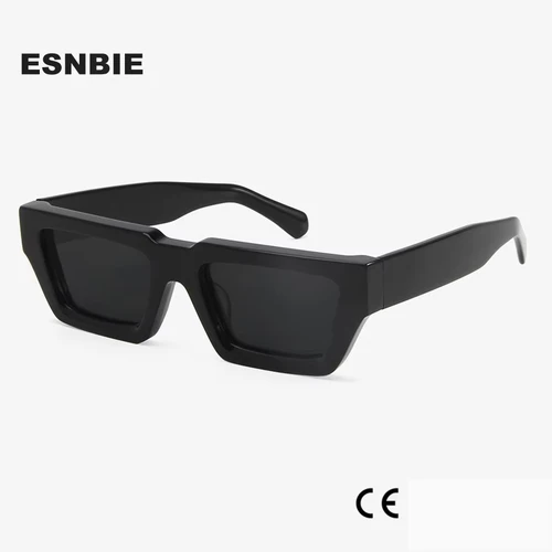 Gafas de sol rectangulares de acetato grueso para hombre, gafas de sol cuadradas de Hip-Hop de diseñador de marca para mujer, gafas de sol UV400