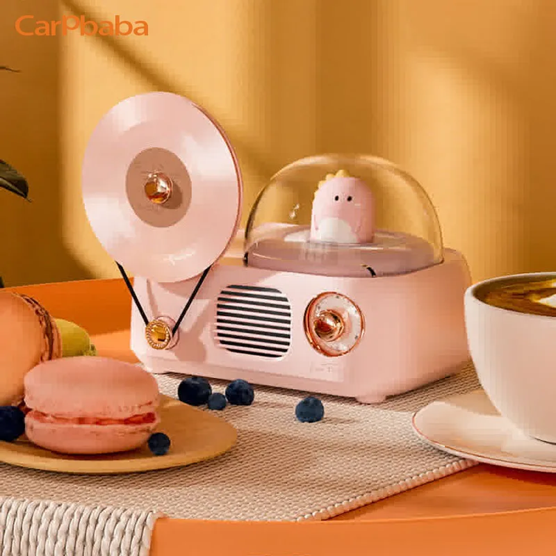 

Carpbaba Y02 Retro vinyl record player small speaker Bluetooth speaker wireless high-quality 3D surround singing night light