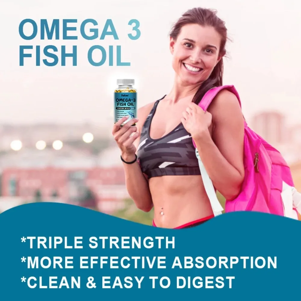 Omega-3 Fish Oil - Enhance Memory, Concentration and Cognition, Promote Brain and Eye Health, Enhance Immune Function