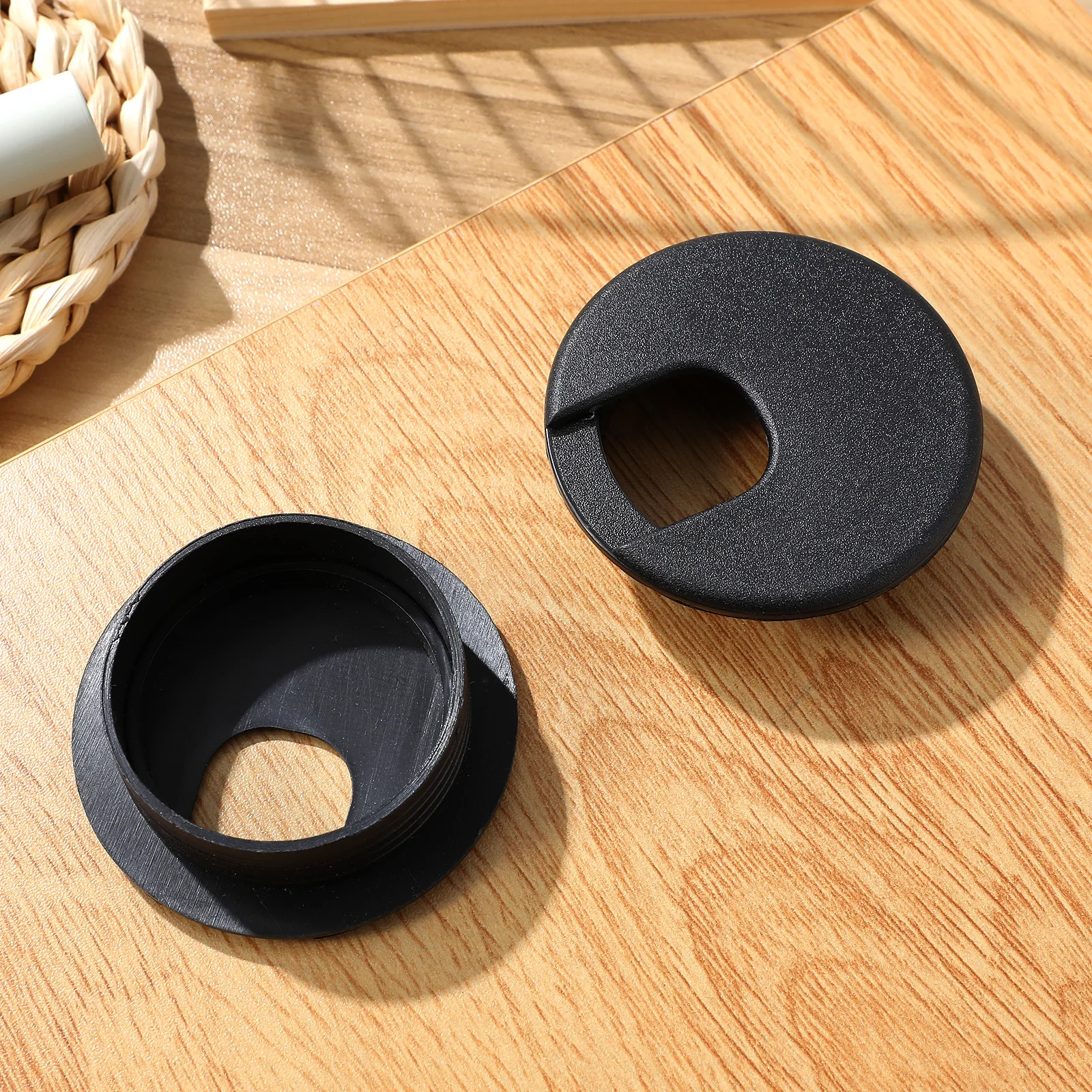 

6 pcs Cable Hole Cover Desk Grommet Caps Thickened Plastic For Office Home Hotel Wiring Management Desk Hole Covers Table