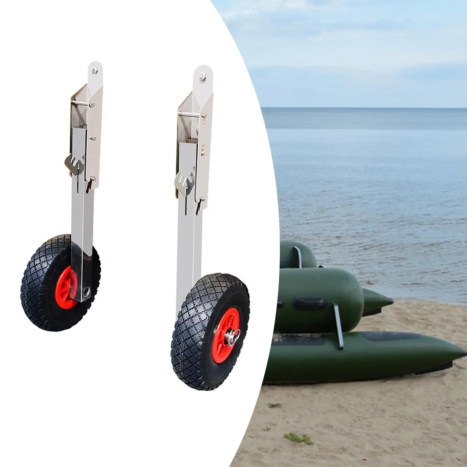 

2Pcs Boat Launching Wheel Lightweight Removable Transom Launch Wheel for Rubber Boats Sailing Dinghies Rowboats Dinghy Mud Boats