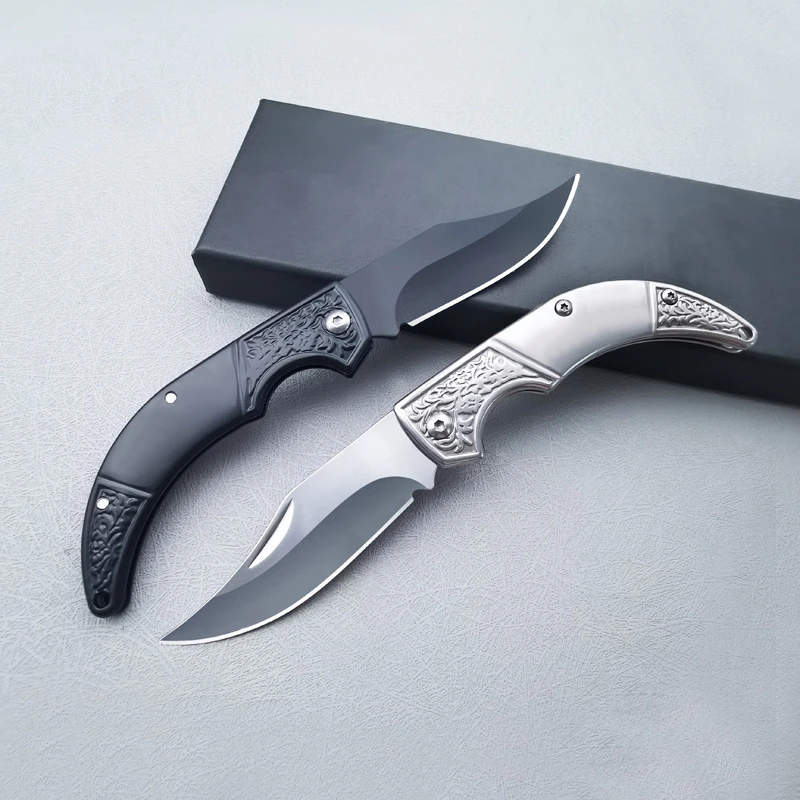 

Portable Pocket Folding Knife All Steel Material Knife Keychain Accessory Outdoor Camping Cutting Tool Holiday Gift