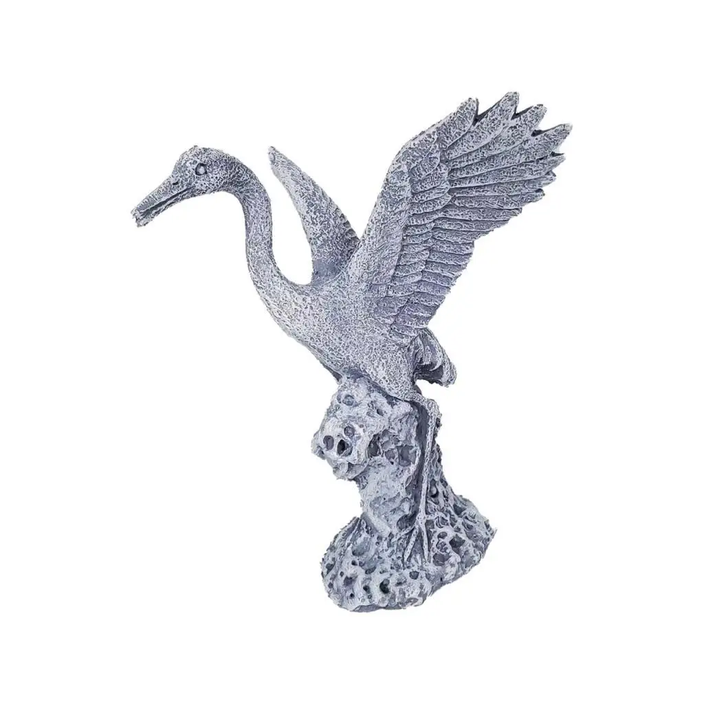 

Crane Resin Garden Statue Sturdy Craft Animal Figurines Multipurpose Bird Sculpture for Farmhouse Porch Courtyard Yard Landscape