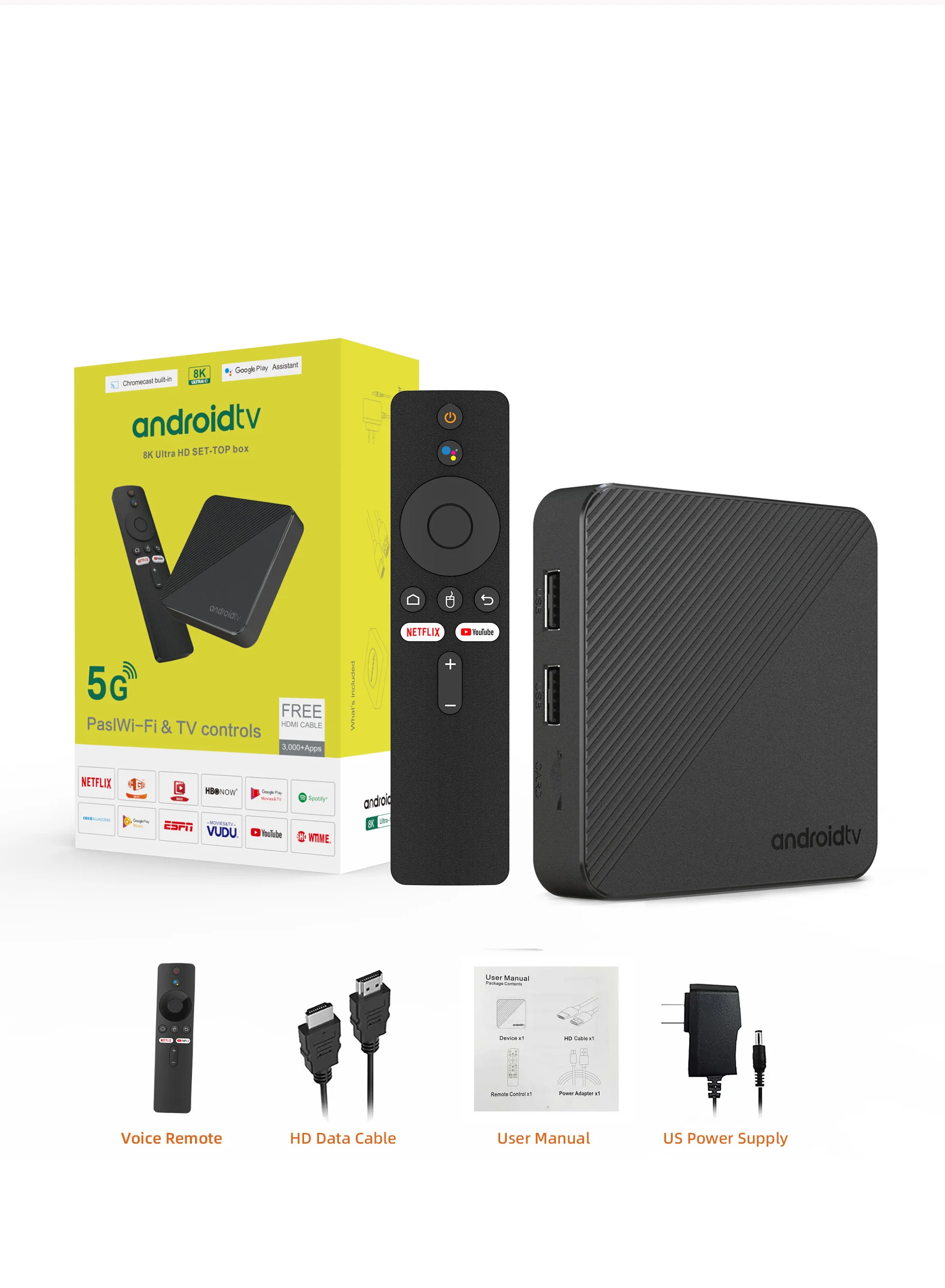 صندوق تلفزيون جديد أندرويد 14 T8 8G RAM 128G ROM 2.4G&5G WIF BT5.4 HD 8K HDR10 + Netflix يوتيوب مشغل الوسائط البث الصوتي فك التشفير