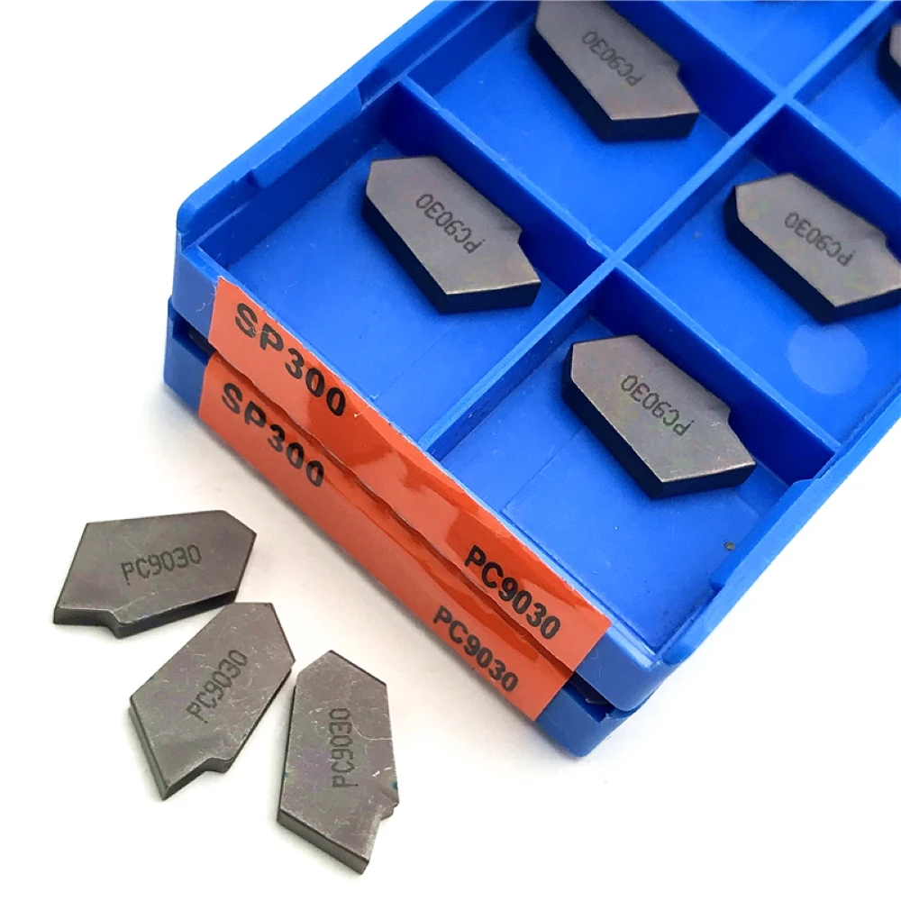 Imagem -02 - Slotted Carbide Inserts Parting And Grooving Metal Tool Torno Grooving Turning Tool Sp200 Sp300 Sp400 Pc9030 Nc3020 Nc3030