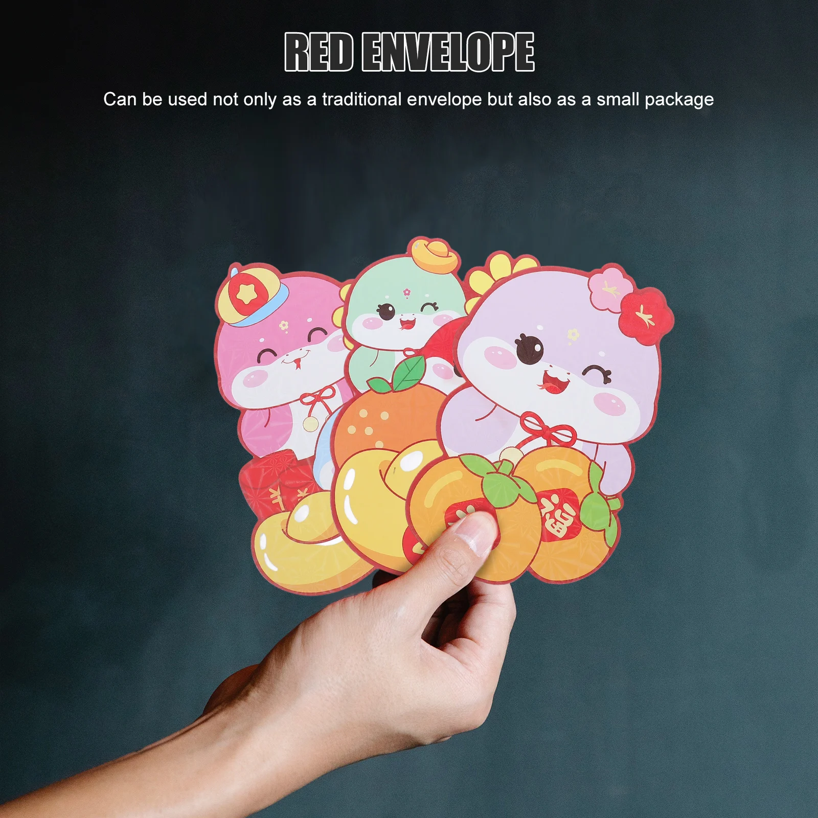 

30 Pcs Cartoon Red Envelope Bag Money Envelopes Lunar New Year Decorations Lai Feng Hongbao Snake Paper Chinese New Year Red