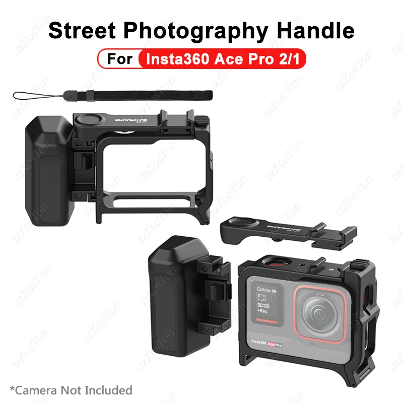 �y�Z�[�����zInsta360 Ace Pro 2/1�p�X�g���[�g�O���b�v�L�b�g�A�n���h�O���b�v�N�C�b�N�����[�X�A�V���b�^�[�{�^���t�����r�b�g�P�[�W�AInsta360�J�����A�N�Z�T���[
