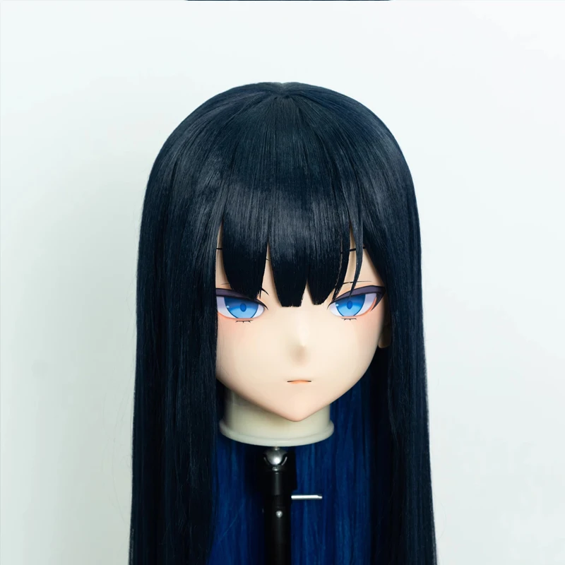 Anime personalizar máscaras cruzadas completas mujer/niña personaje de dibujos animados Kig Cosplay máscaras de Kigurumi máscaras de Anime japonés de resina BJD