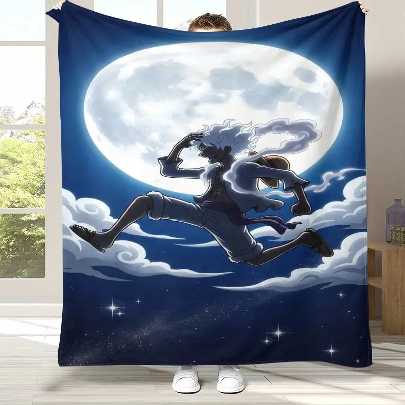 Anime Zoro One P-Piece Straw Hat Pirates Soft Flannel Throw Blanket,Cozy Warm Blanket for Bed,Sofa,Living Room,Picnic,Camping