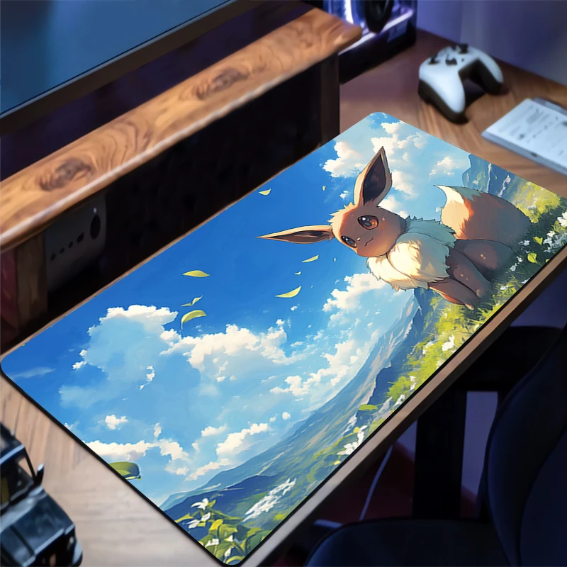 

Изысканный коврик для мыши, офисный коврик для ноутбука, геймерский коврик для клавиатуры, коврик для мыши Pokemon Eevee, резиновый коврик для ноутбука, игровой коврик для мыши, коврик для ноутбука