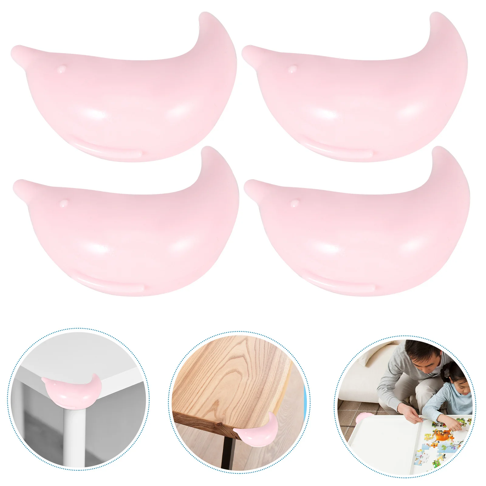 

8Pcs Table Corner Protectors Baby Proofing PVC Furniture Corner Guards Soft Bumpers Adhesive Durable Home Safety for Desk Stairs