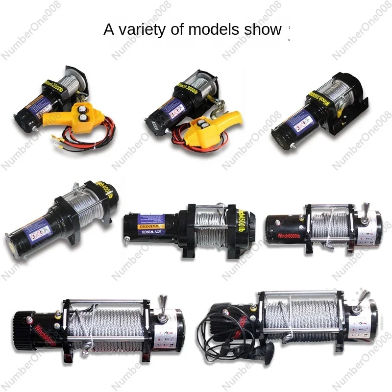 Electric Winch 12 V24v48vwinch12000 Pounds Off-Road Vehicle Trailer Recovery Vehicle Steel Wire Rope Electric Winch
