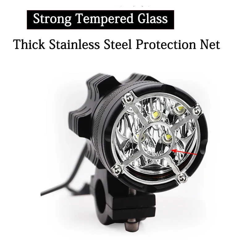 Universal 9 Chips Headlight For Motorcycle LED Auxiliary Fog Light Driving Lamp For BMW R1200GS/ADV K1600  R1100GS