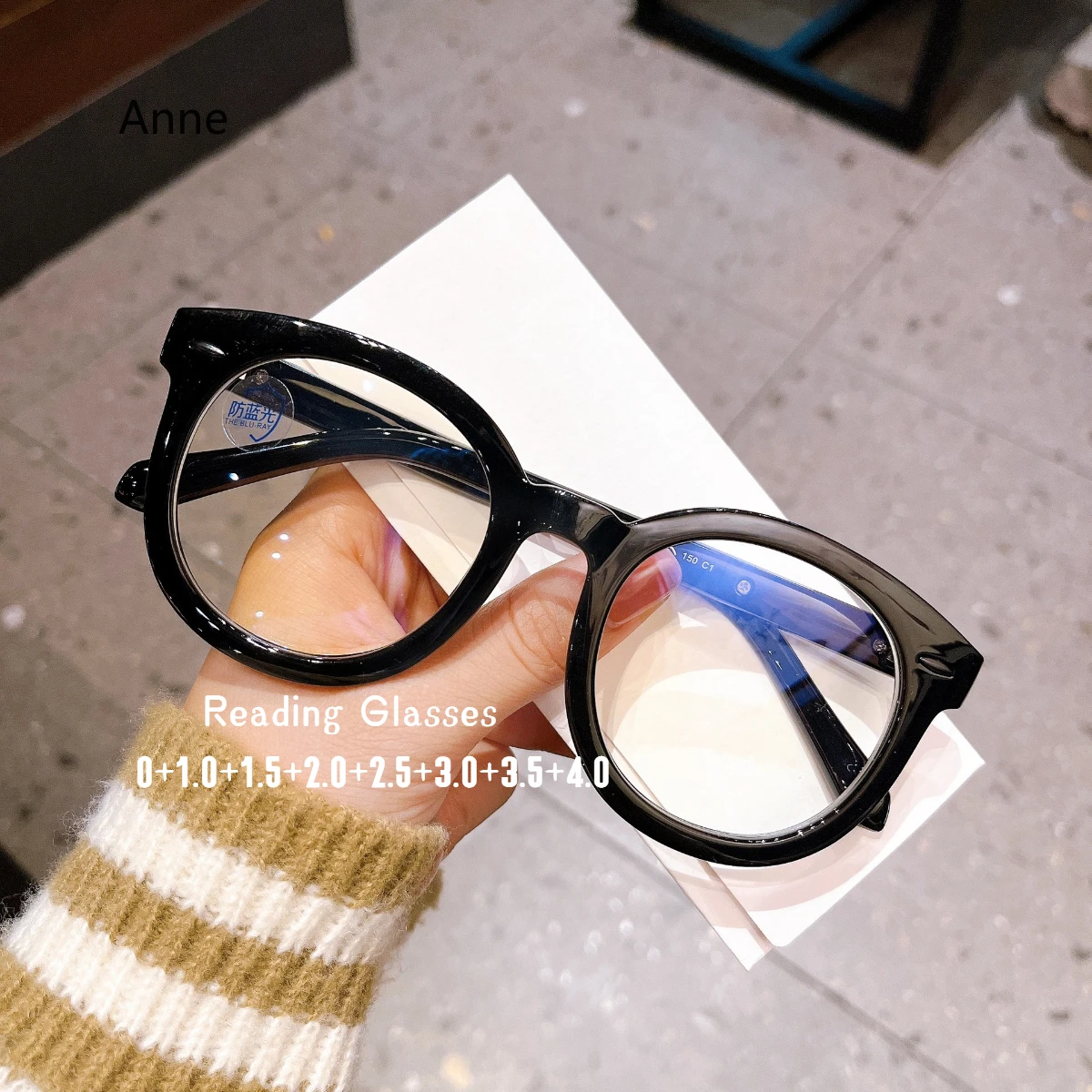 Oversized Frame Reading Glasses for Women Men Vintage Anti Blue Light Computer Far Sight Eyeglasses Optical Prescription Eyewear