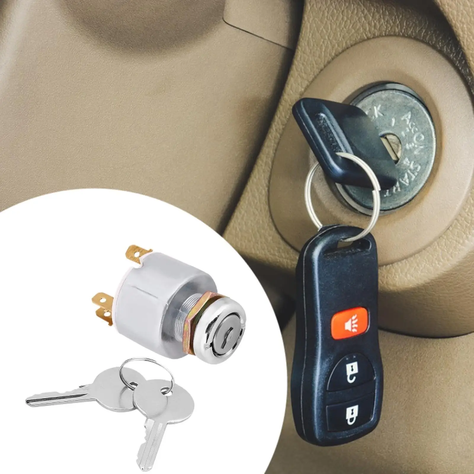 3 Gear Ignition Starter Switch Spb501 Easy to Install on Off Start Ignition