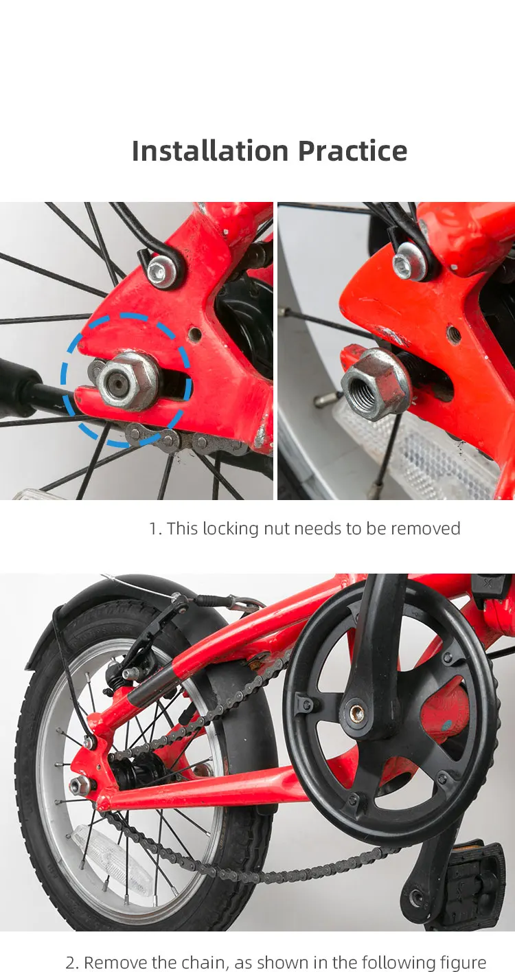 Für Singlespeed-Spannrolle, Fahrradkette, Aluminiumlegierungs-Führungsrolle, Kettenblattspreizer, Hinteres Schaltwerk, Reißverschluss – Detail 13