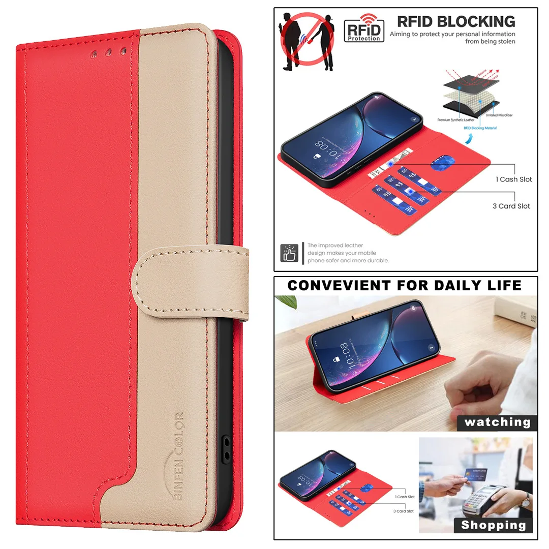 

RFID Blocking Protect Flip Case For Infinix Note 40 Pro Plus Leather Card Holder Book Phone Cover For Infinix Note 40 4G Funda