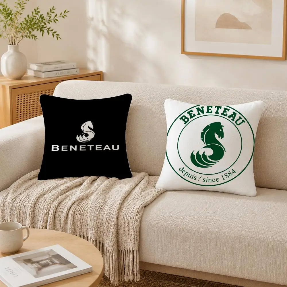 Cartoon B-BeneteauS Y-Yachts Cushion Cover Plush Decorative Pillow Case With Hidden Zipper Fashion Room Decor For Home