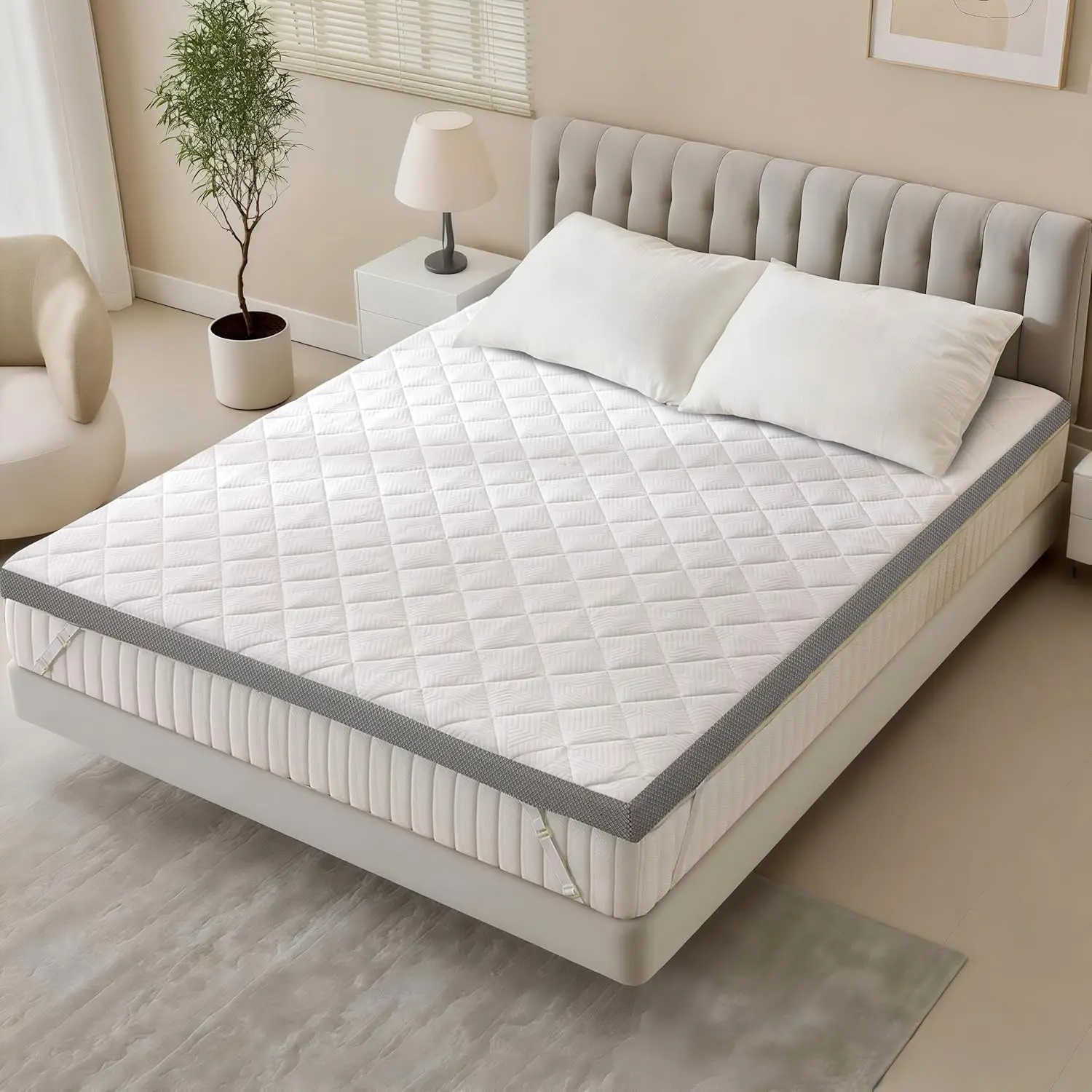 

Extra Firm Mattress Topper Queen Size 3 Inch High-Density Foam Bed Topper for Support Pain Relief CertiPUR-US Certified