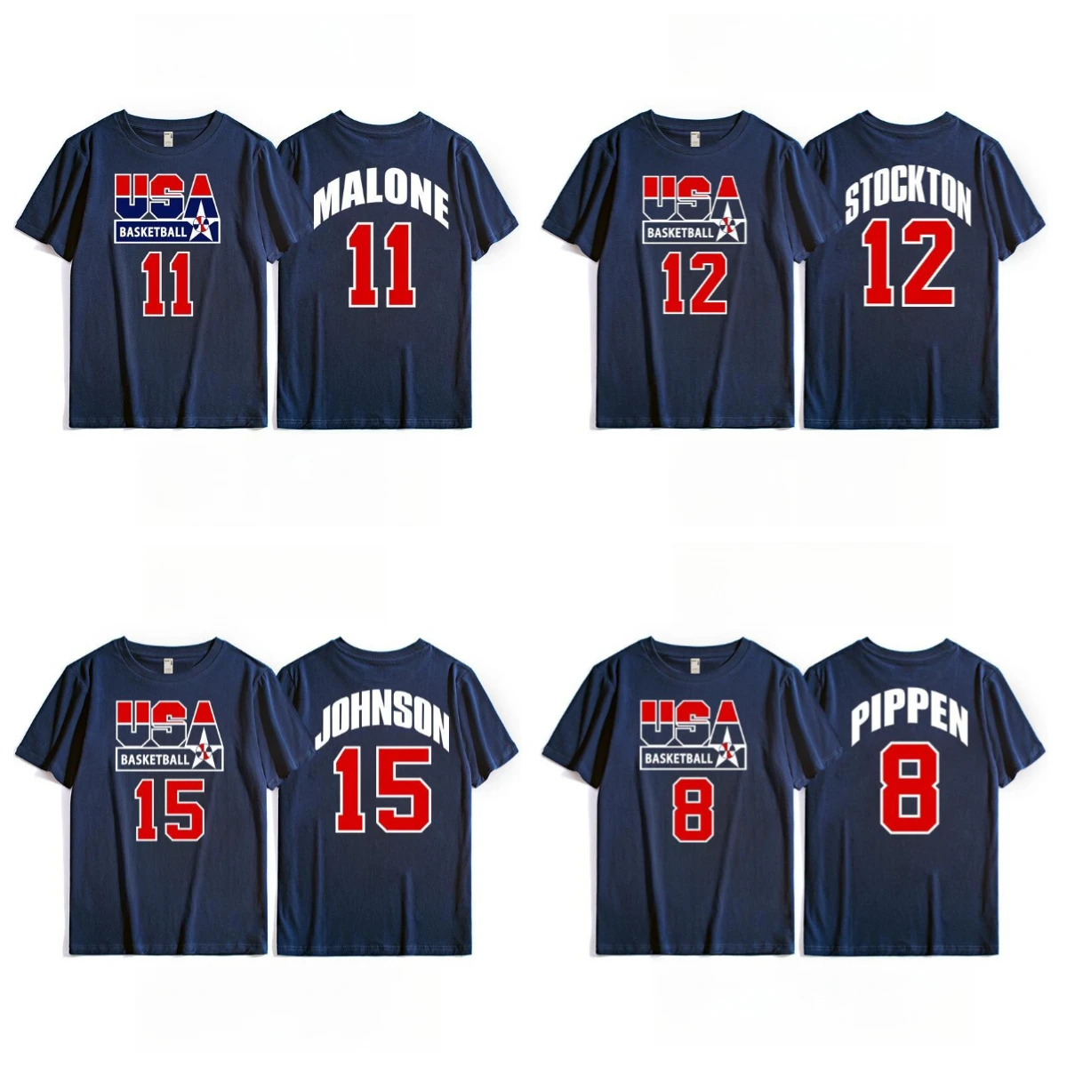 

1992 Dream Team T-shirt American Men's Basketball Training Top Vintage Dream One Sports Casual Cotton Short Sleeves Oversize Top