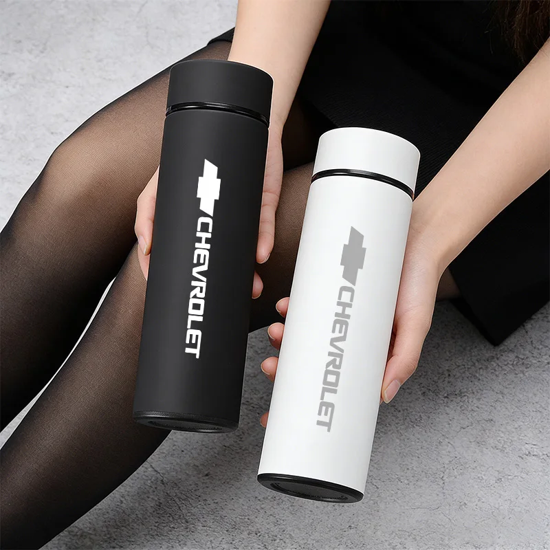 

500ML Car Vacuum Cup Thermos Mug 304 Stainless Steel Kettle Teapot For Chevrolet Cruze Spark Captiva Suburban Silverado Camaro