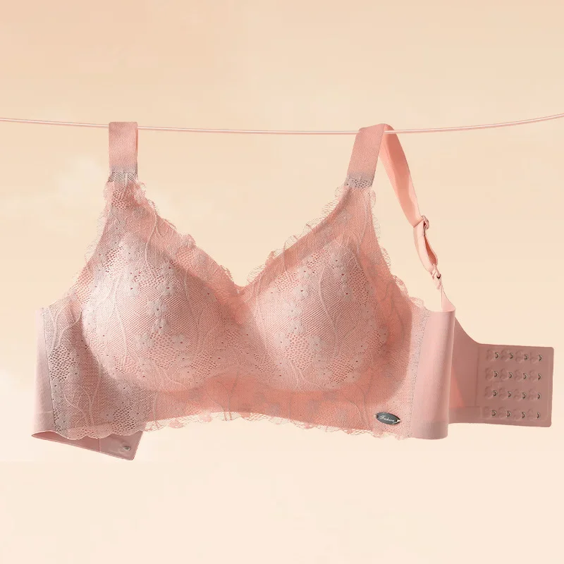 KUCLUT Women's Bra Wireless Seamless Bra Fat Reduction Chest Lift Anti-sagging Thin Cup Full Coverage Adjustable