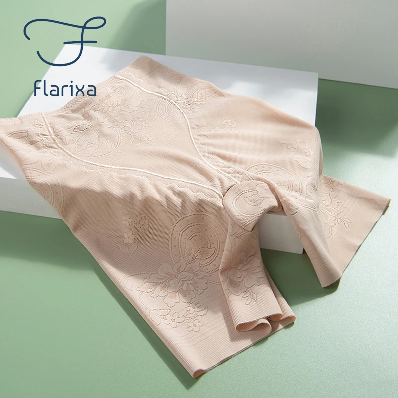 Flarixa Seamless Ice Silk Womens Safety Shorts Plus Size Protective Shorts Under the Skirt Stretch Boxer Briefs Safety Pants 3XL