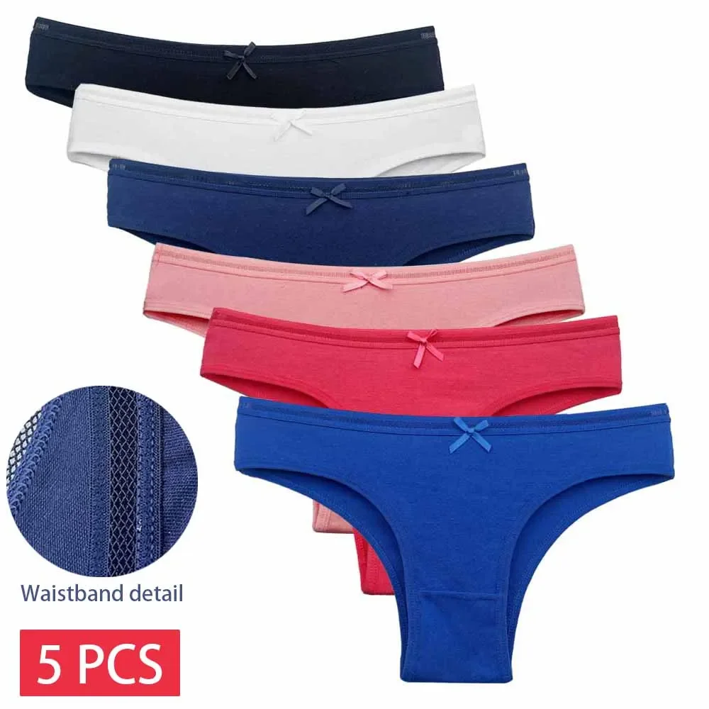 

5 PCS/Set Cotton Panties Women's Comfortable Briefs Underwear Female M-XL Soft Underpants Ladies Panties