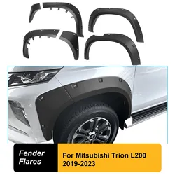 Fender Flares Wheel Arch with Nuts Style For Mitsubishi Triton L200 2019 2020 2021 2022 2023 4X4 Car Accessories Double Cabin