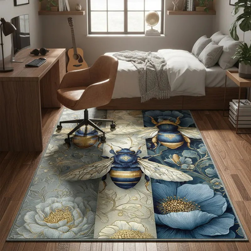 

Bees collect honey, flowers, living rooms, bedrooms, carpets, door mats, machine washable, indoor and outdoor door mats