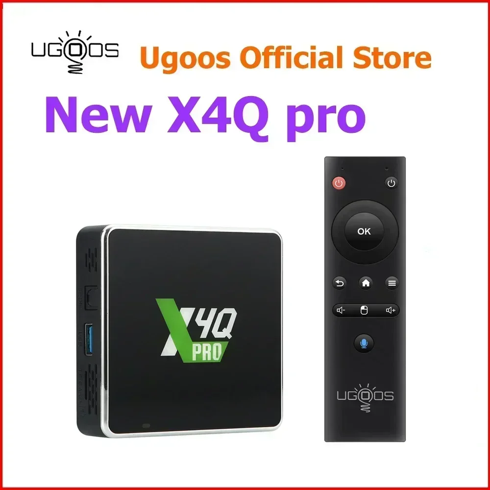 Ugoos X4Q Pro Smart TV Box Android 11 X4Q Pro 4GB 32GB X4QPlus 4GB 64GB DDR4 Amlogic S905X4 WiFi BT5.1 1000M 4K Set Top Box