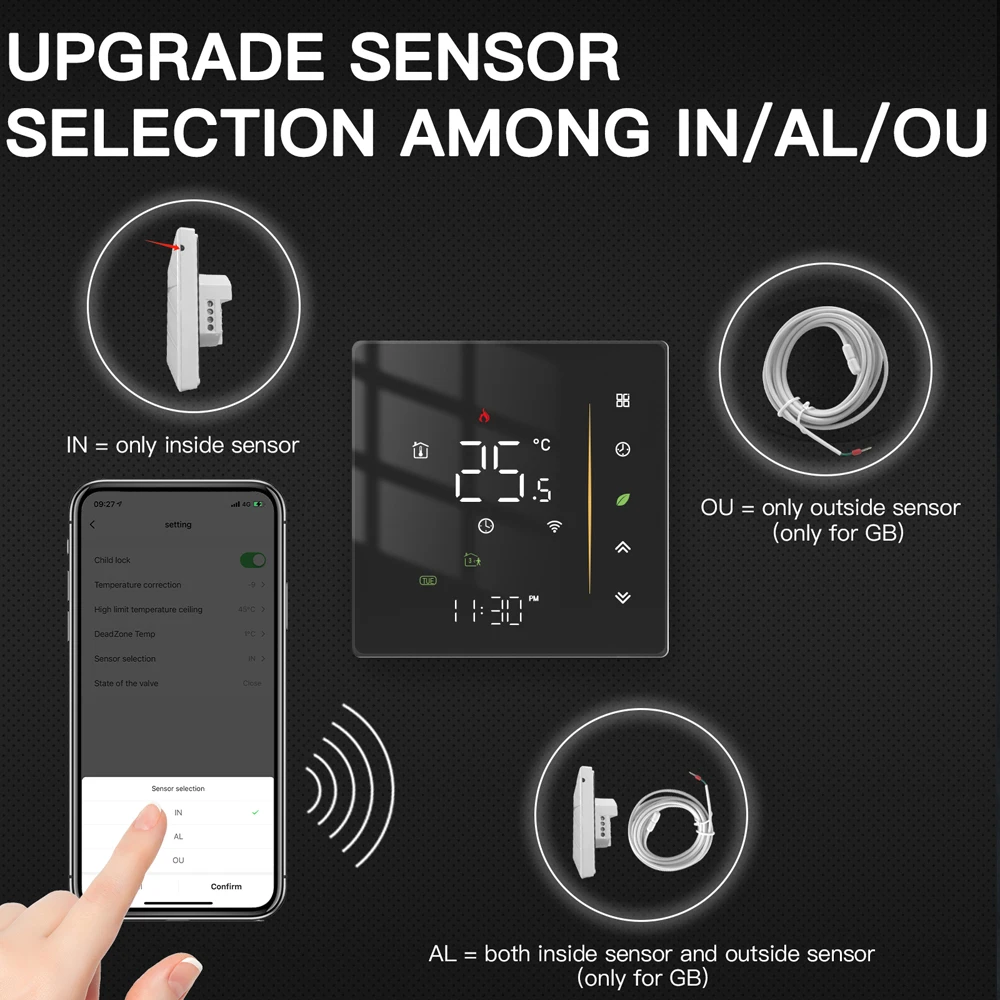 Tuya ZigBee regolatore di temperatura digitale acqua/riscaldamento a pavimento elettrico termostato caldaia acqua/Gas con Alexa Google Assistant
