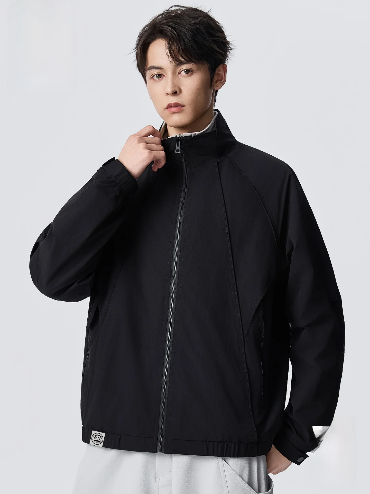 

Monkey Casual Men's Jaet Stand Collar Retro Sle Spring Autumn New Faion Wear Resistant Polyester Fiber Long ...