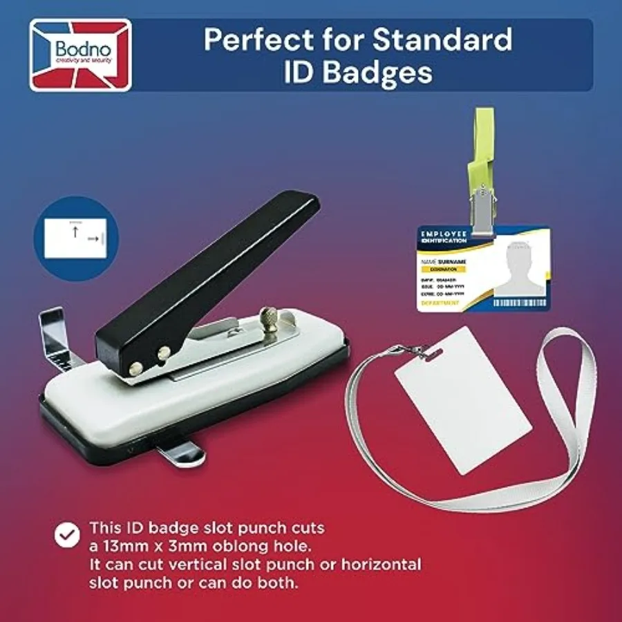 เครื่องเจาะรูบัตรแบบมือถือ สำหรับเจาะรูแบบกำหนดเองได้สะดวกในบัตร PVC และบัตรประชาชนทุกประเภท ใช้งานร่วมกับบัตร ID ได้หลากหลายรุ่น