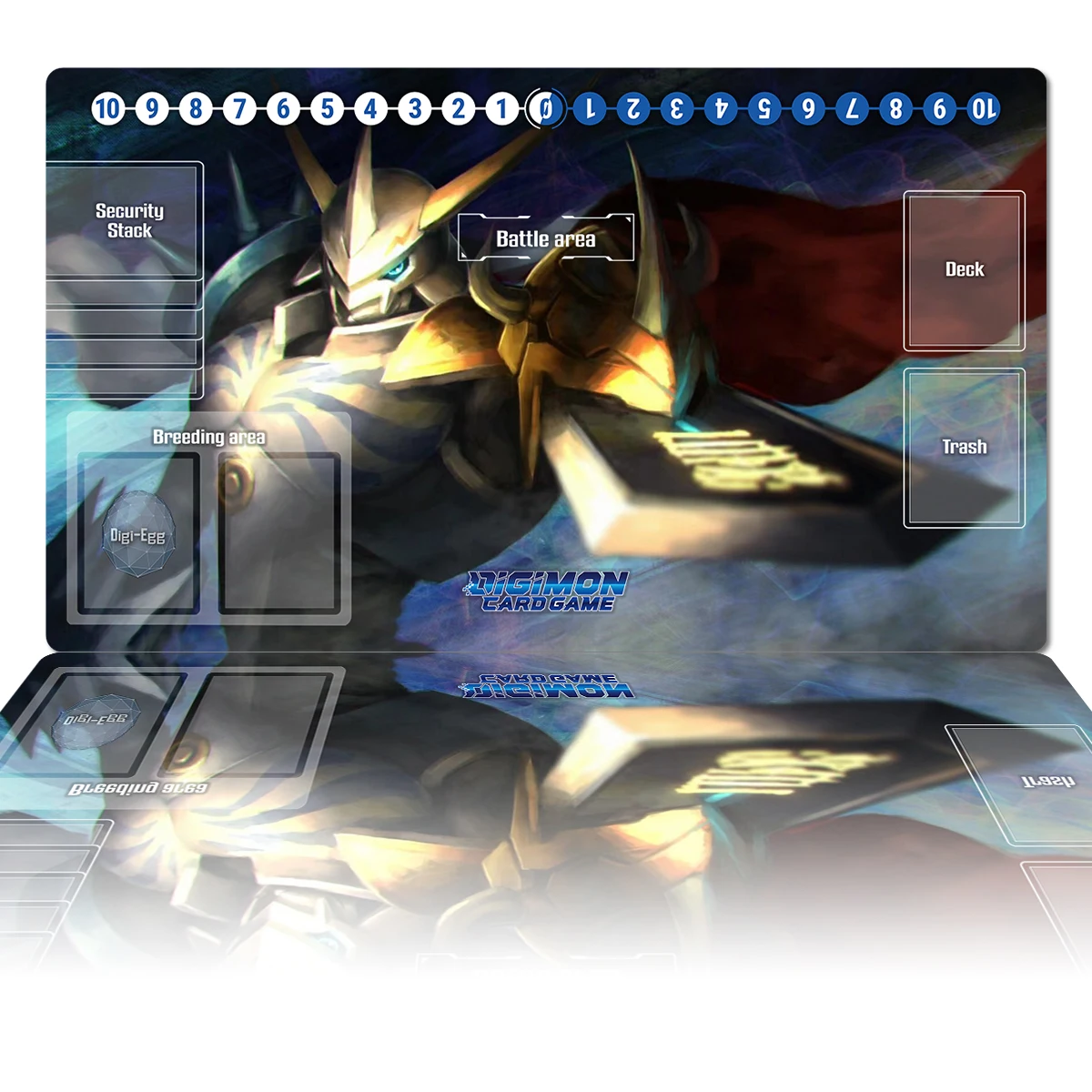 Digimon Playmat Omnimon DTCG CCG Board Game Trading Card Game Mat Anime Mouse Pad Rubber Desk Mat Gaming Accessories & Free Bag