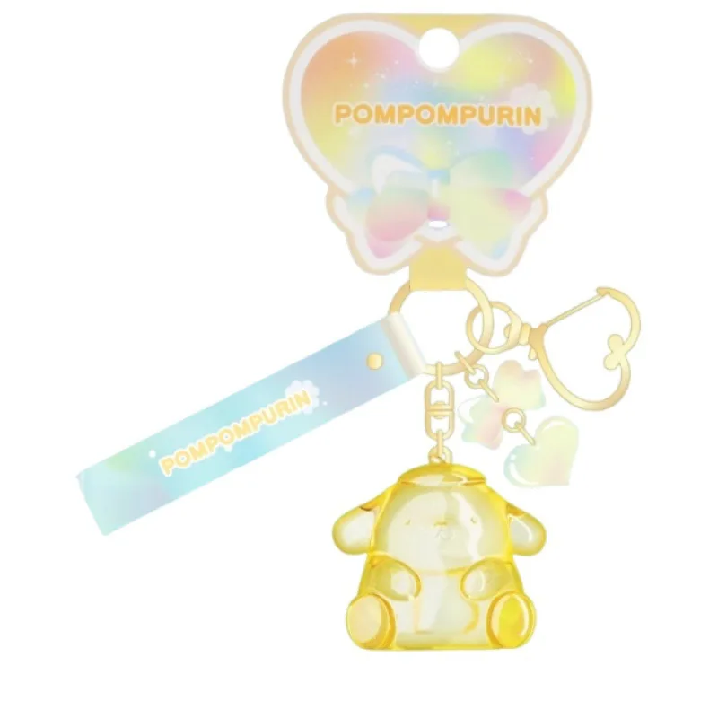 Sanrio Creative Transparent Candy Color Pochacco Keychain Cinnamoroll Cartoon Cute School Bag Pendant Jewelry Car Key Chain