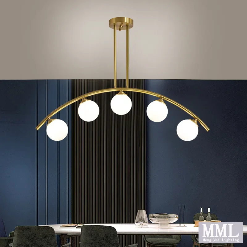 Lampadario moderno a sfera di vetro a Led per tavoli da ristorante, cucina, studio, lampade a sospensione, decorazioni per la casa, lampada a