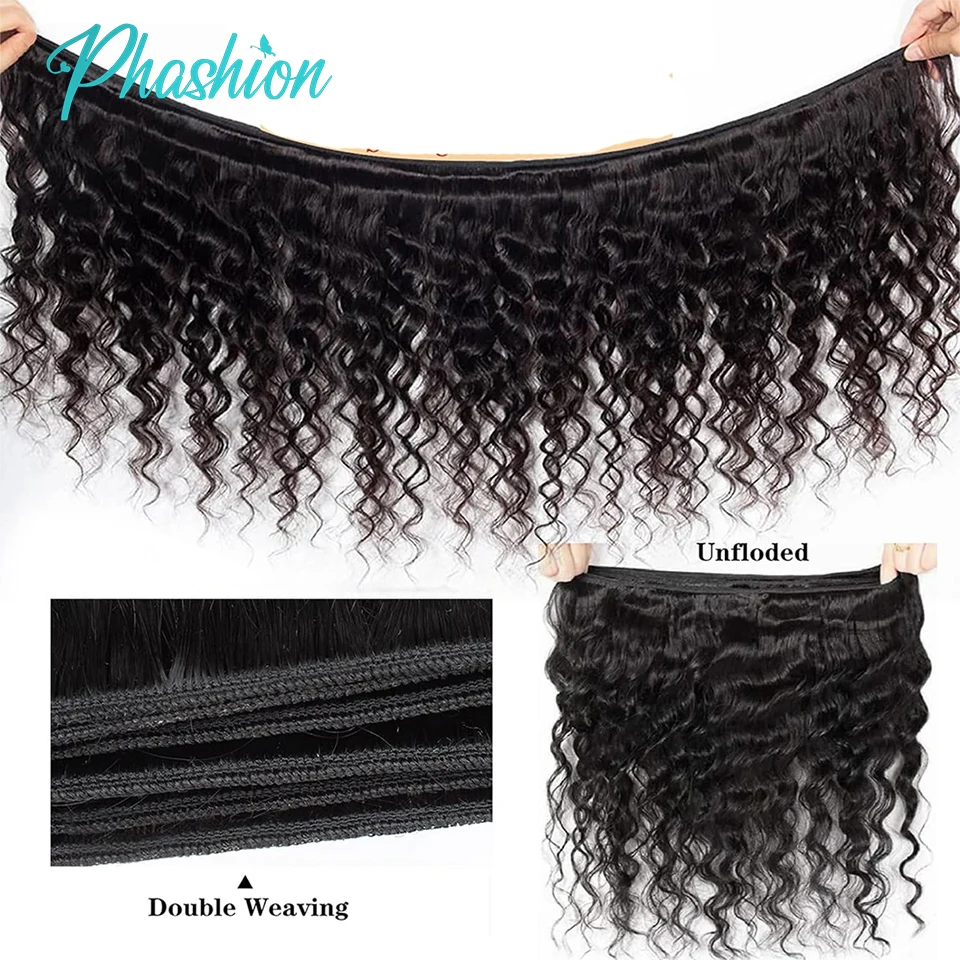 Phashion Loose Deep Human Hair Bundles 1/3 Pcs/Lot 30 32 Inch 100% Remy Hair Extensions For Black Women Brazilian Weave On Sale